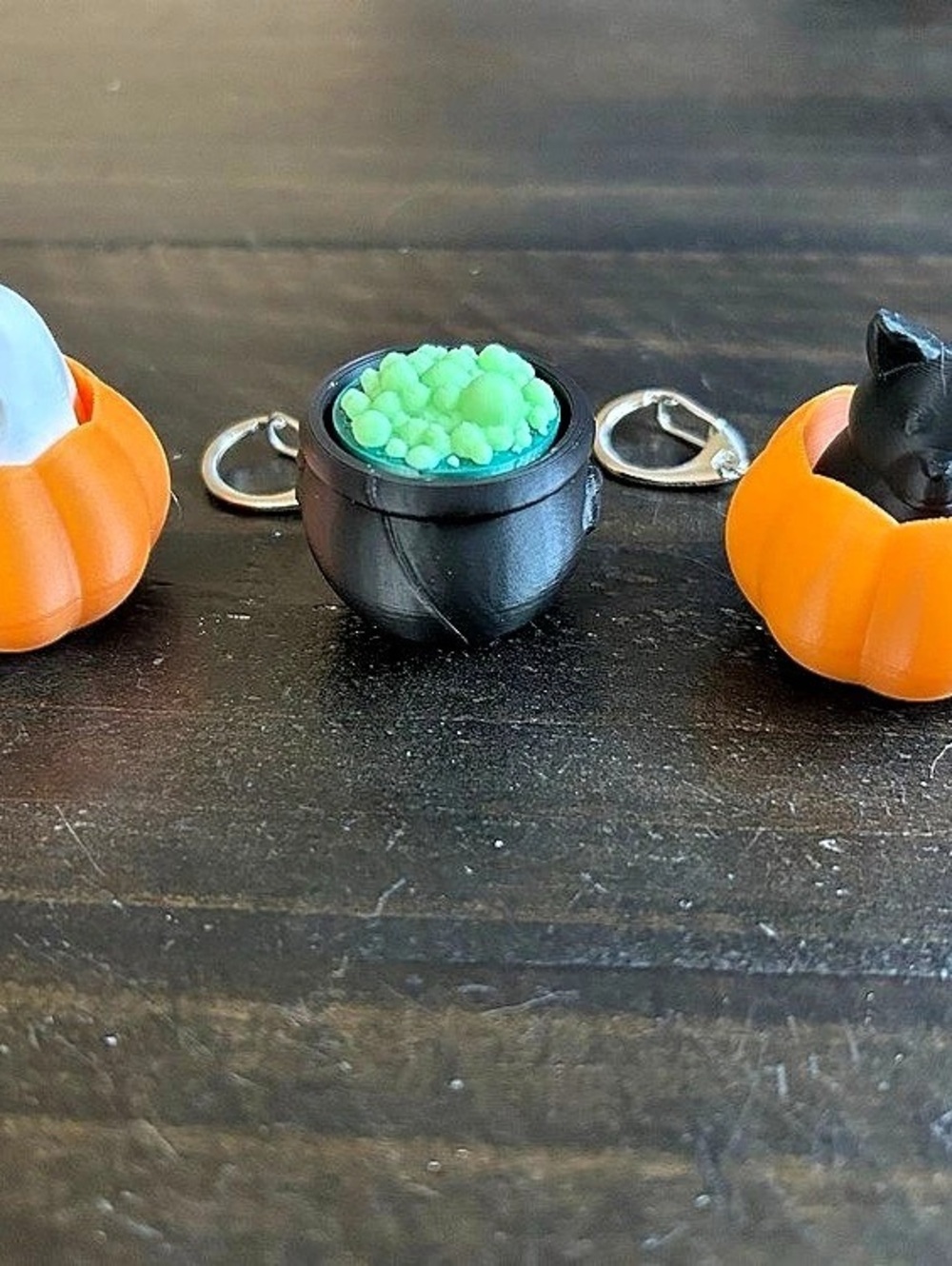 Halloween Pumpkin Keychain Set